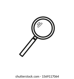 magnifier icon vector with simple shapes