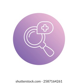 Magnifier icon vector stock illustration
