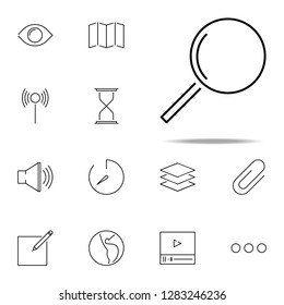 magnifier icon. web, minimalistic icons universal set for web and mobile