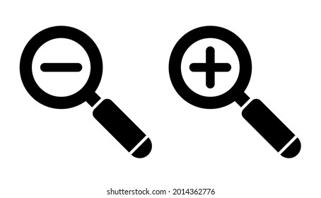 magnifier icon zoom in and out