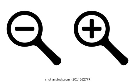 magnifier icon zoom in and out