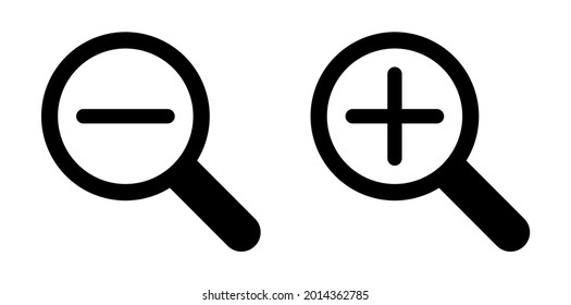 magnifier icon zoom in and out