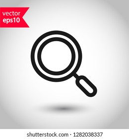 Magnifier icon. Zoom in zoom out sign. Magnifying glass vector icon. Search icon. Find symbol. Loupe outline icon. 
EPS 10 flat symbol