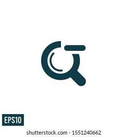 magnifier icon zoom symbol vector logo template design element 