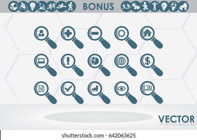 magnifier icons