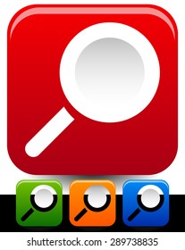 Magnifier icons. Magnifying glass icons.