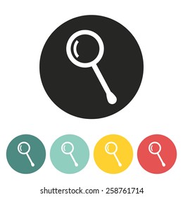 Magnifier icon.vector illustration.