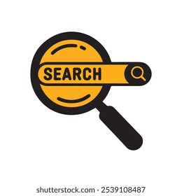 Magnifier Illustration Icon. Search icon isolated on white background. Glass vector icon. search magnifying glass icon.