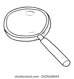 magnifier illustration sketch outline vector	
