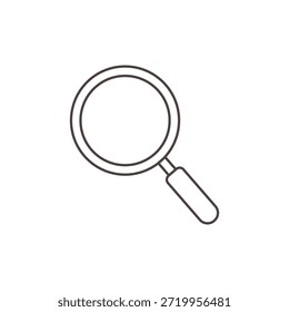 Ícone de vetor de ilustração da lupa para design de análise de inspeção de zoom de pesquisa