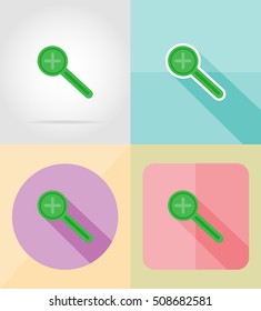 magnifier increase and decrease for design flat icons vector illustration isolated on background