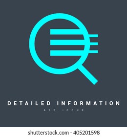 Magnifier isolated minimal single flat linear icon for application and info-graphic. Zoom line vector icon for websites and mobile minimalistic flat design.