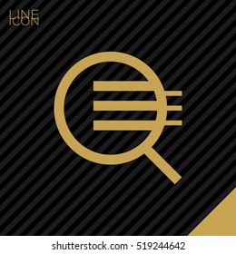 Magnifier isolated minimal single flat linear icon for application and info-graphic. Zoom line vector icon for websites and mobile minimalistic flat design.