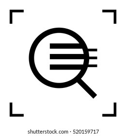 Magnifier isolated minimal single flat linear icon for application and info-graphic. Zoom line vector icon for websites and mobile minimalistic flat design.