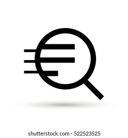 Magnifier isolated minimal single flat linear icon for application and info-graphic. Zoom line vector icon for websites and mobile minimalistic flat design.