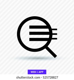 Magnifier isolated minimal single flat linear icon for application and info-graphic. Zoom line vector icon for websites and mobile minimalistic flat design.