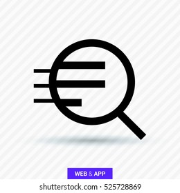 Magnifier isolated minimal single flat linear icon for application and info-graphic. Zoom line vector icon for websites and mobile minimalistic flat design.
