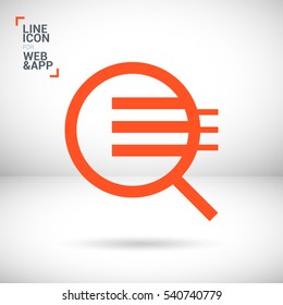 Magnifier isolated minimal single flat linear icon for application and info-graphic. Zoom line vector icon for websites and mobile minimalistic flat design.