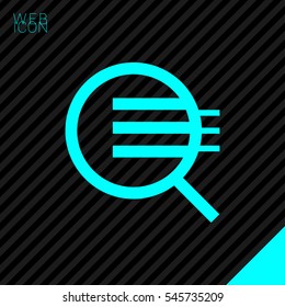 Magnifier isolated minimal single flat linear icon for application and info-graphic. Zoom line vector icon for websites and mobile minimalistic flat design.