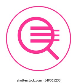 Magnifier isolated minimal single flat linear icon for application and info-graphic. Zoom line vector icon for websites and mobile minimalistic flat design.