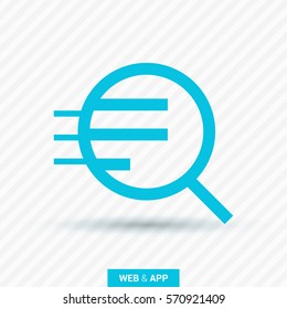 Magnifier isolated minimal single flat linear icon for application and info-graphic. Zoom line vector icon for websites and mobile minimalistic flat design.