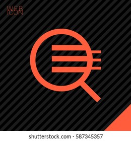Magnifier isolated minimal single flat linear icon for application and info-graphic. Zoom line vector icon for websites and mobile minimalistic flat design.