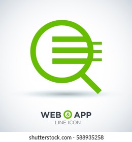 Magnifier isolated minimal single flat linear icon for application and info-graphic. Zoom line vector icon for websites and mobile minimalistic flat design.