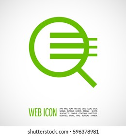 Magnifier isolated minimal single flat linear icon for application and info-graphic. Zoom line vector icon for websites and mobile minimalistic flat design.