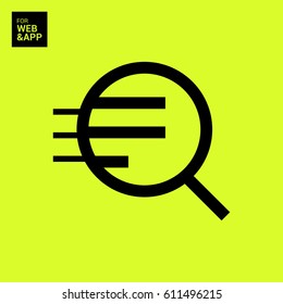 Magnifier isolated minimal single flat linear icon for application and info-graphic. Zoom line vector icon for websites and mobile minimalistic flat design.