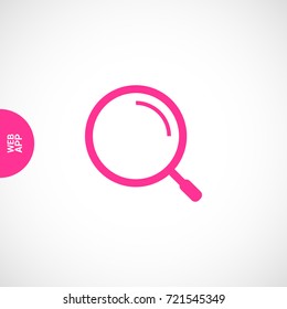 Magnifier isolated minimal single flat linear icon for application and info-graphic. Zoom line vector icon for websites and mobile minimalistic flat design.