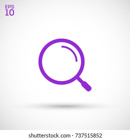 Magnifier isolated minimal single flat linear icon for application and info-graphic. Zoom line vector icon for websites and mobile minimalistic flat design.