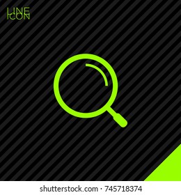 Magnifier isolated minimal single flat linear icon for application and info-graphic. Zoom line vector icon for websites and mobile minimalistic flat design.