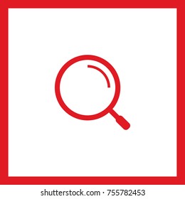 Magnifier isolated minimal single flat linear icon for application and info-graphic. Zoom line vector icon for websites and mobile minimalistic flat design.