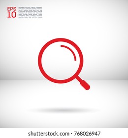 Magnifier isolated minimal single flat linear icon for application and info-graphic. Zoom line vector icon for websites and mobile minimalistic flat design.