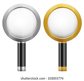 Magnifier isolated on a white background. Vector illustration.