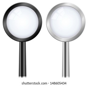 Magnifier isolated on a white background. Vector illustration.