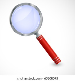 Magnifier, isolated on a white background