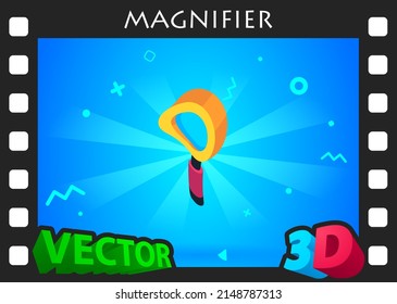 Icono de diseño isométrico amplificador. Ilustración web de vectores. 3.ª colorida concepción