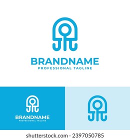 Magnifier Jellyfish Logo, suitable for business related Magnifier and Jellyfish