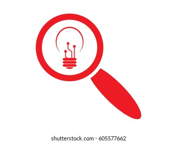 magnifier lamp, icon, vector illustration eps10