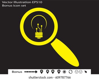 magnifier lamp, icon, vector illustration eps10