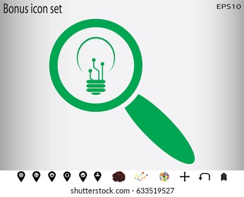 magnifier lamp, icon, vector illustration eps10