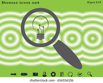 magnifier lamp, icon, vector illustration eps10