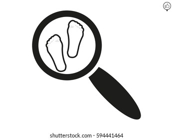 magnifier, legs, icon, vector illustration eps10