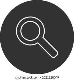 Magnifier Line Circle Inverted Vector Icon Design