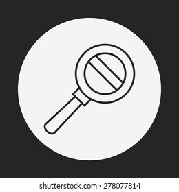 Magnifier line icon
