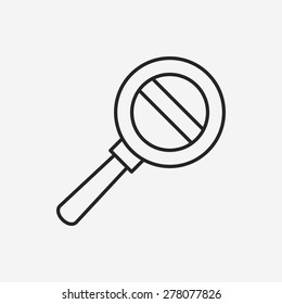 Magnifier line icon