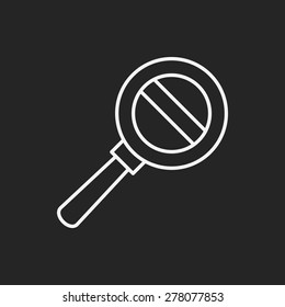 Magnifier line icon