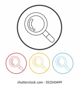 Magnifier line icon