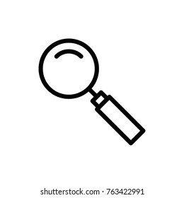 Magnifier line icon. High quality black outline logo for web site design and mobile apps. Vector illustration on a white background.